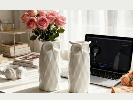 Molde silicona florero buho 